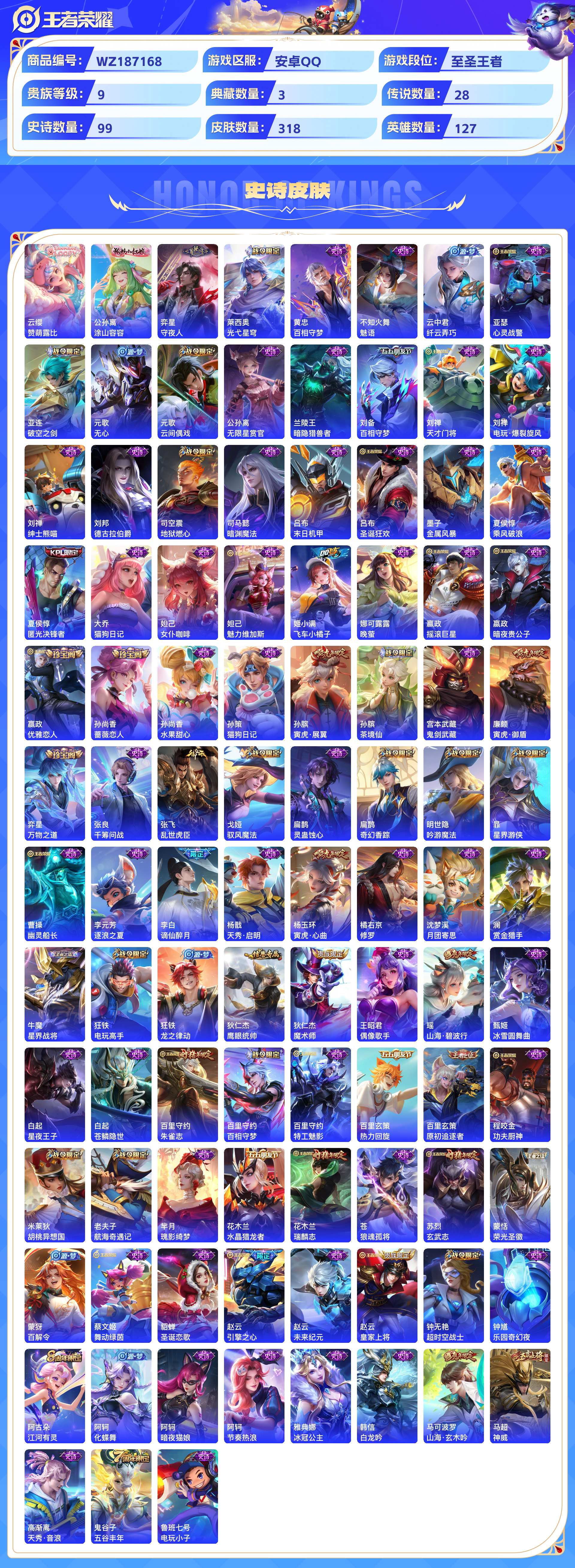 WZCMW428938王者荣耀账号详情图6