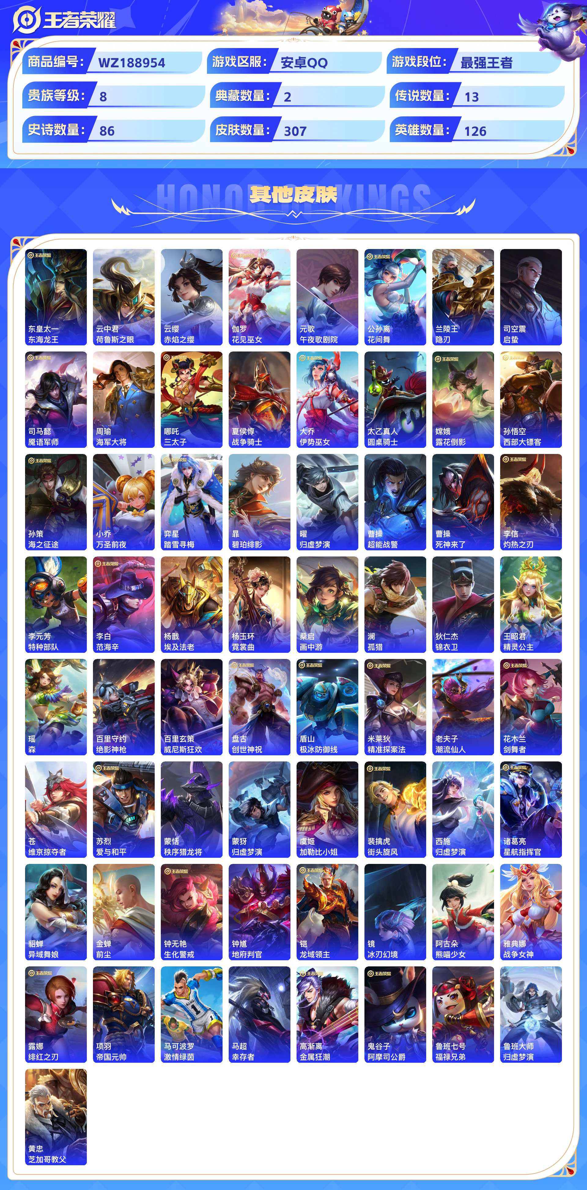 WZCMW428923王者荣耀账号详情图8