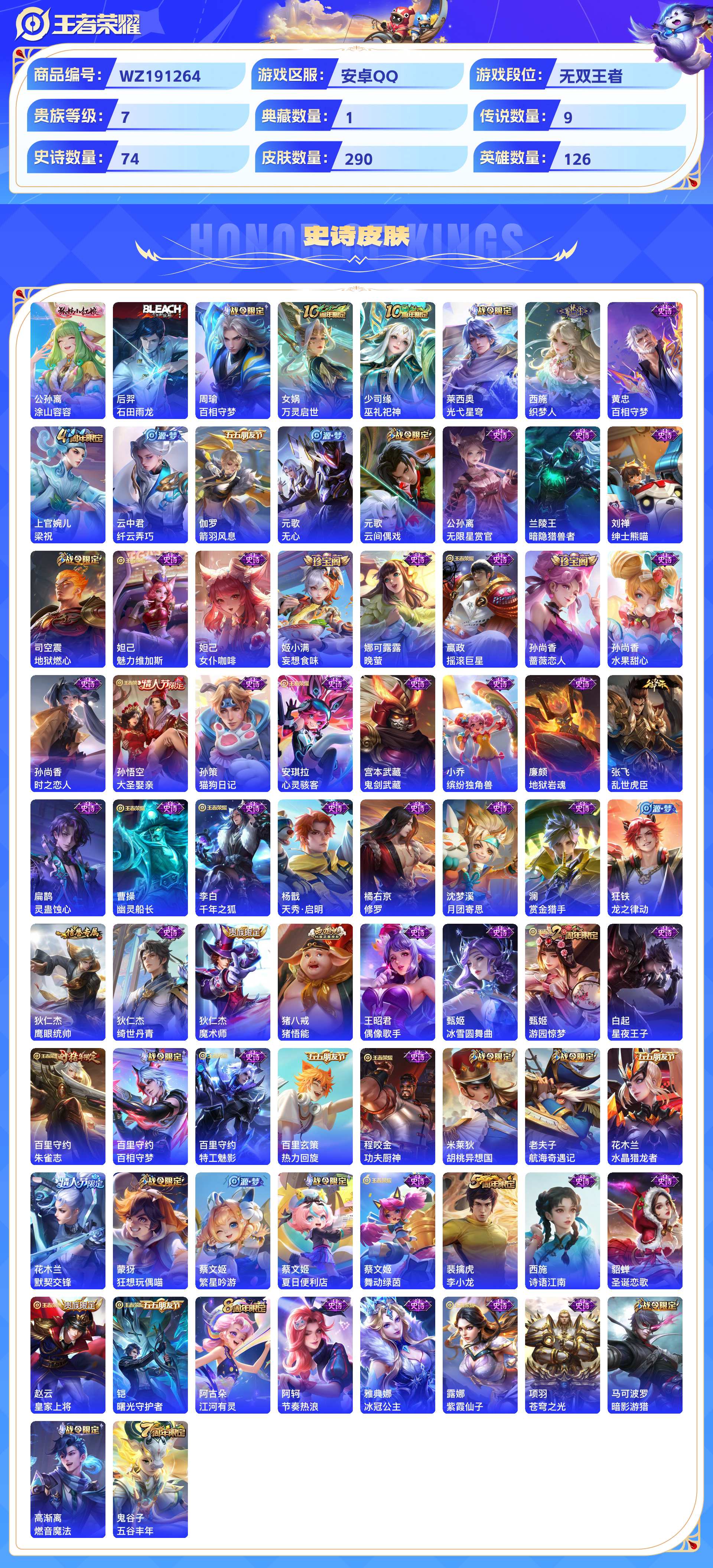 WZCMW428909王者荣耀账号详情图6