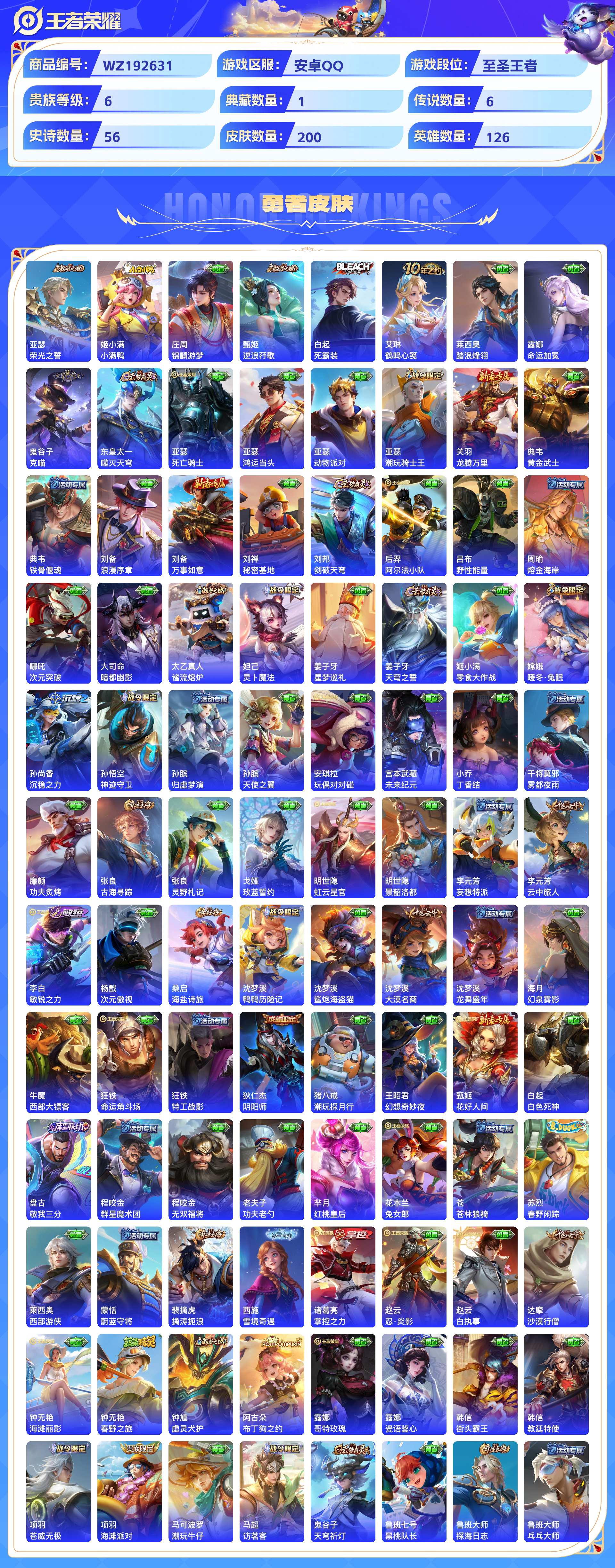 WZCMW428897王者荣耀账号详情图6