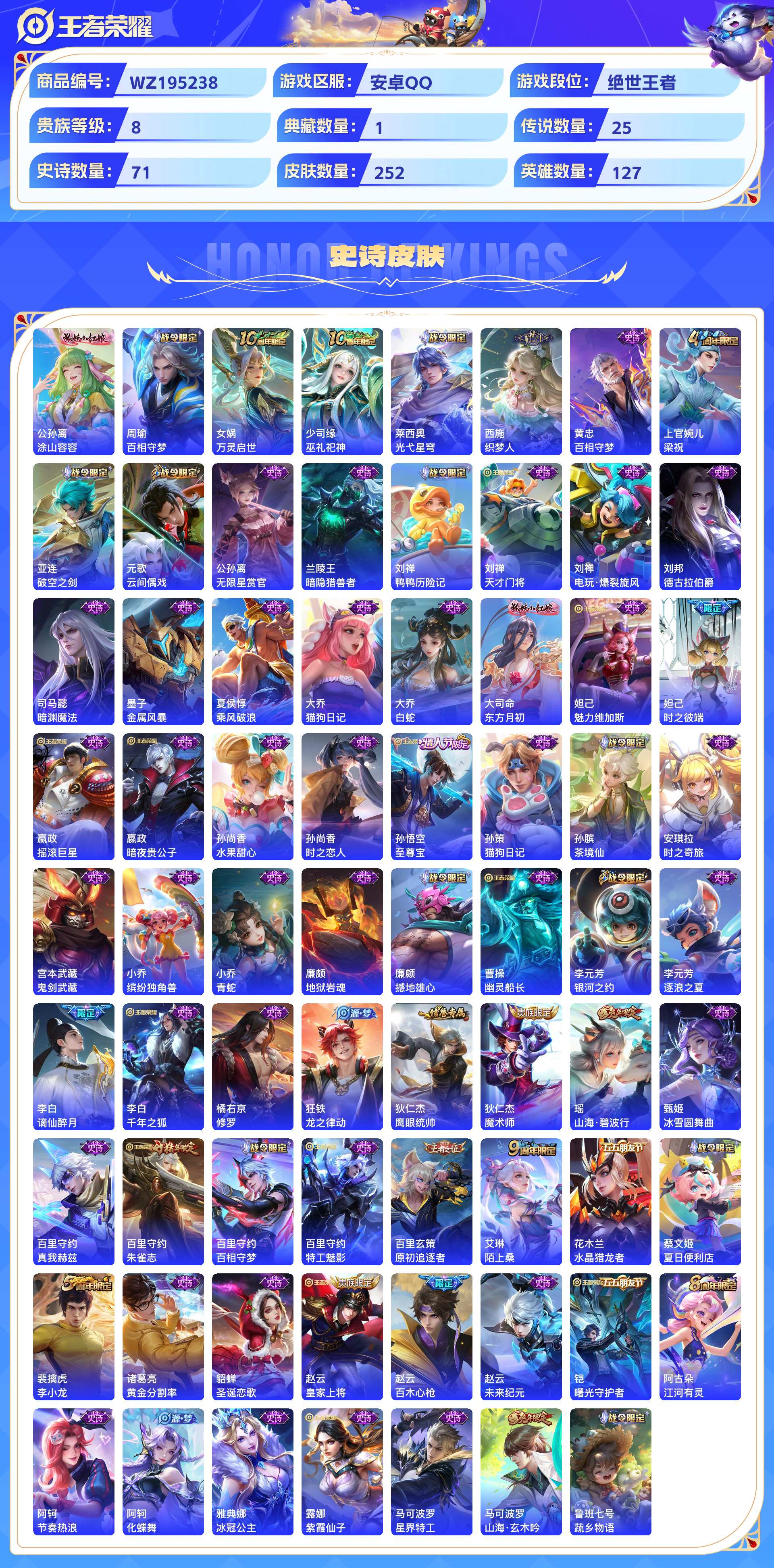 WZCMW428890王者荣耀账号详情图5