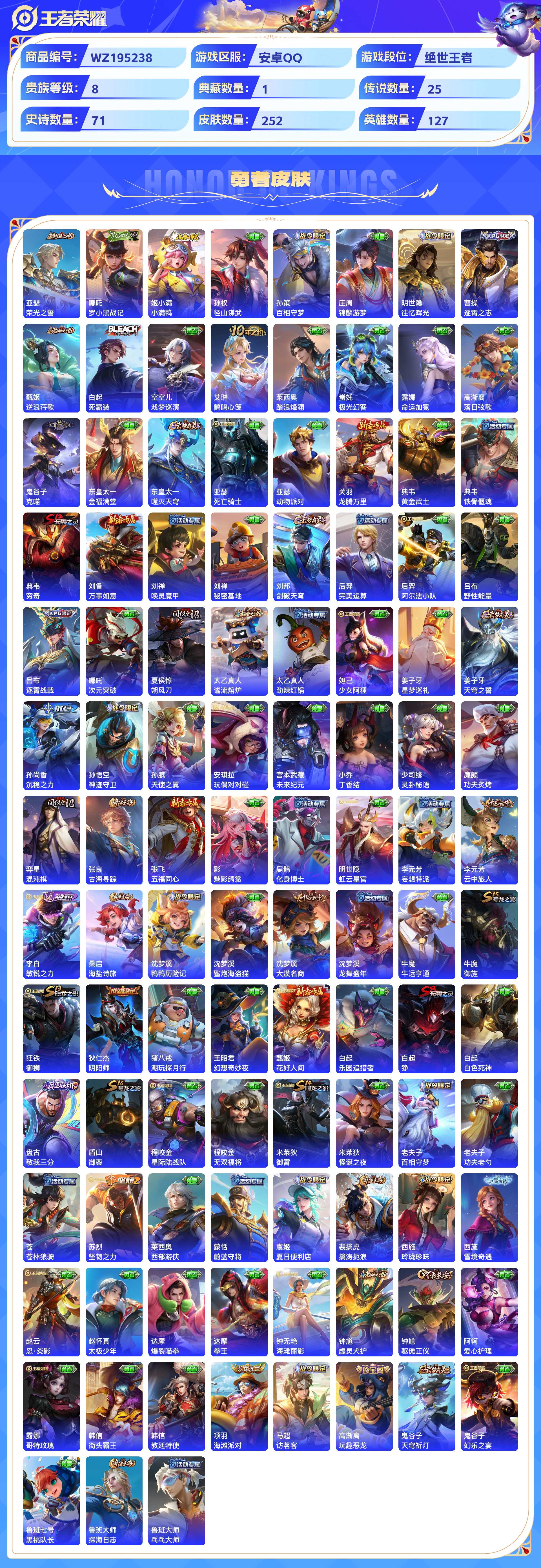 WZCMW428890王者荣耀账号详情图6