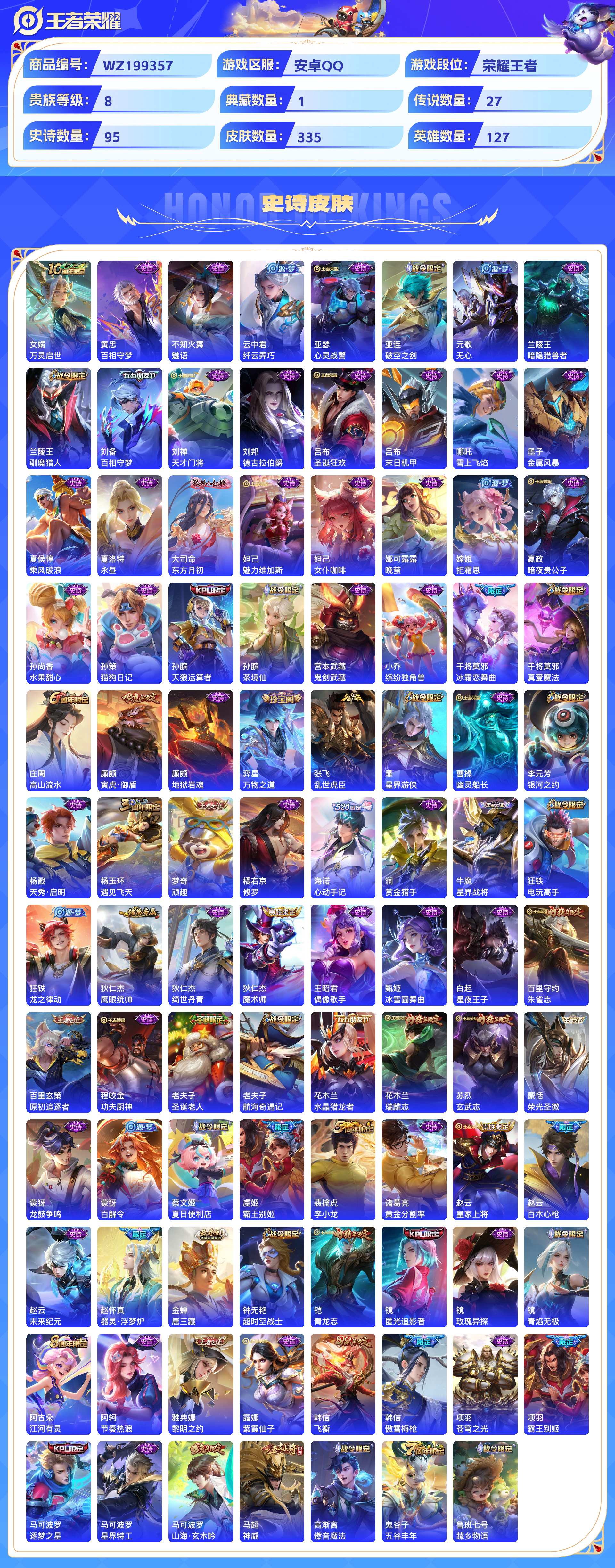 WZCMW428838王者荣耀账号详情图5