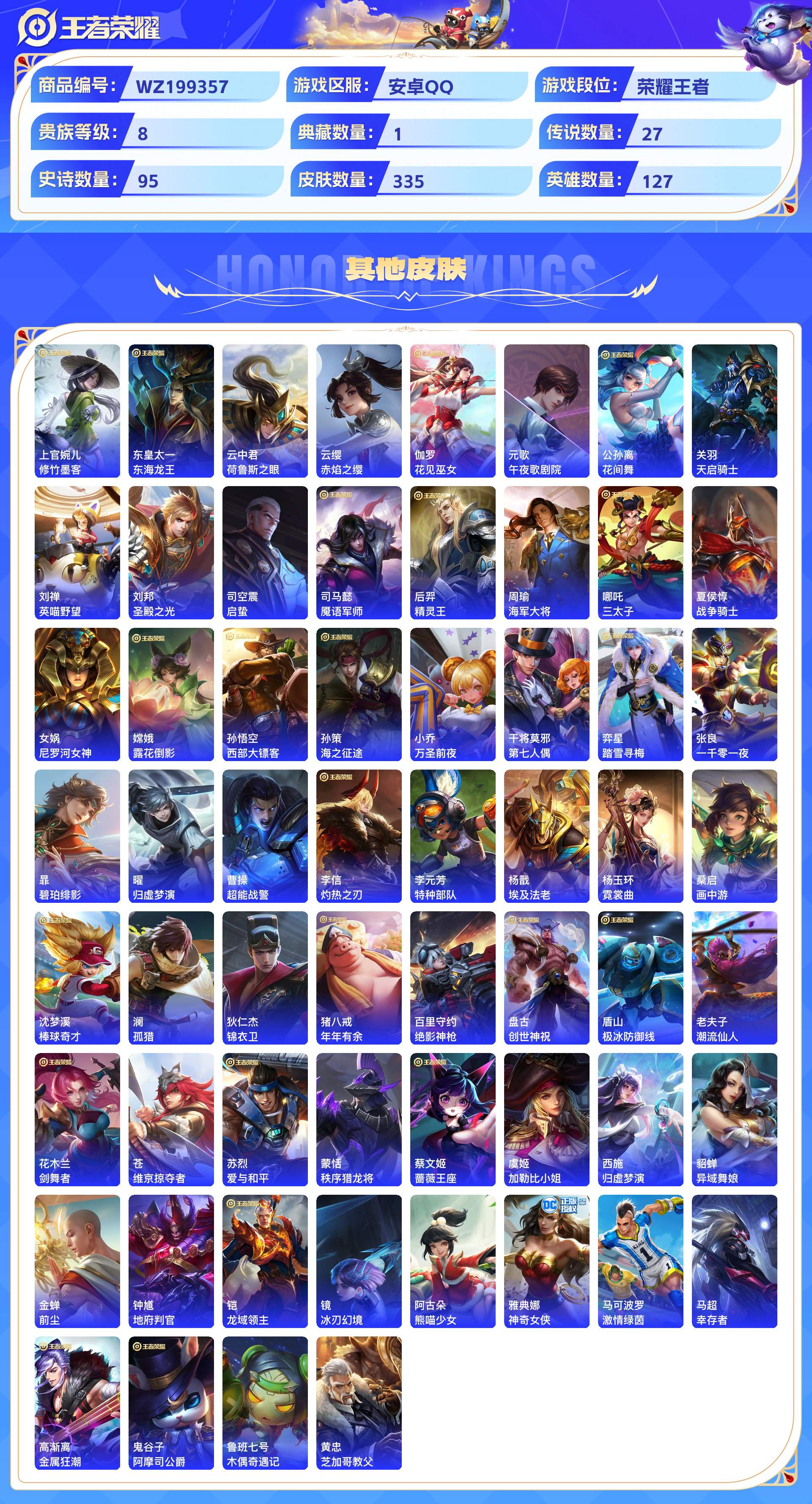 WZCMW428838王者荣耀账号详情图7