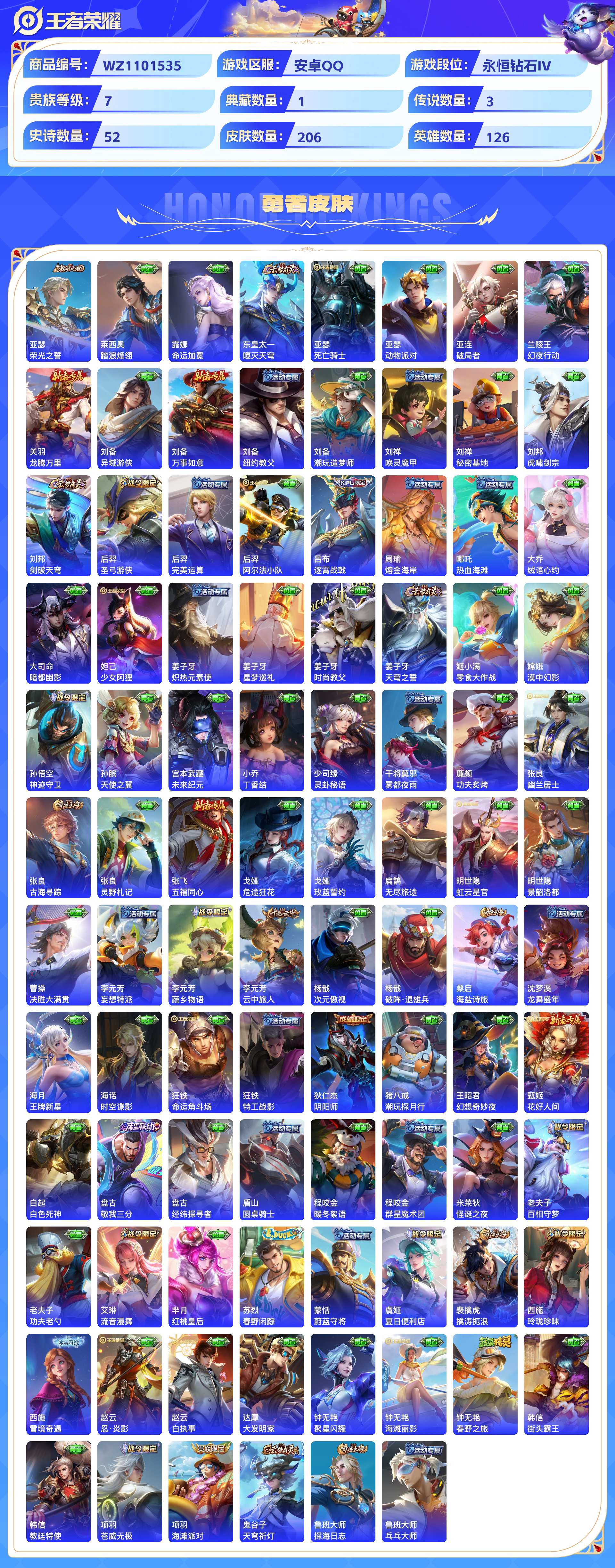 WZCMW428803王者荣耀账号详情图6