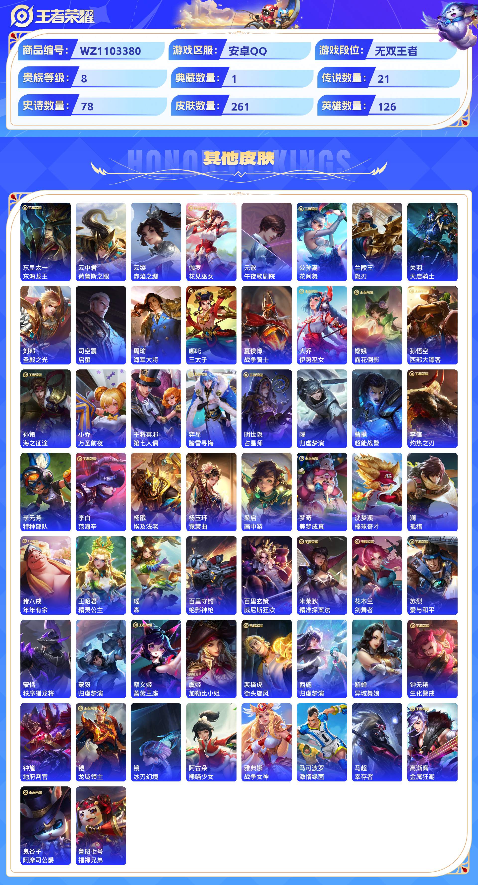 WZCMW428784王者荣耀账号详情图7