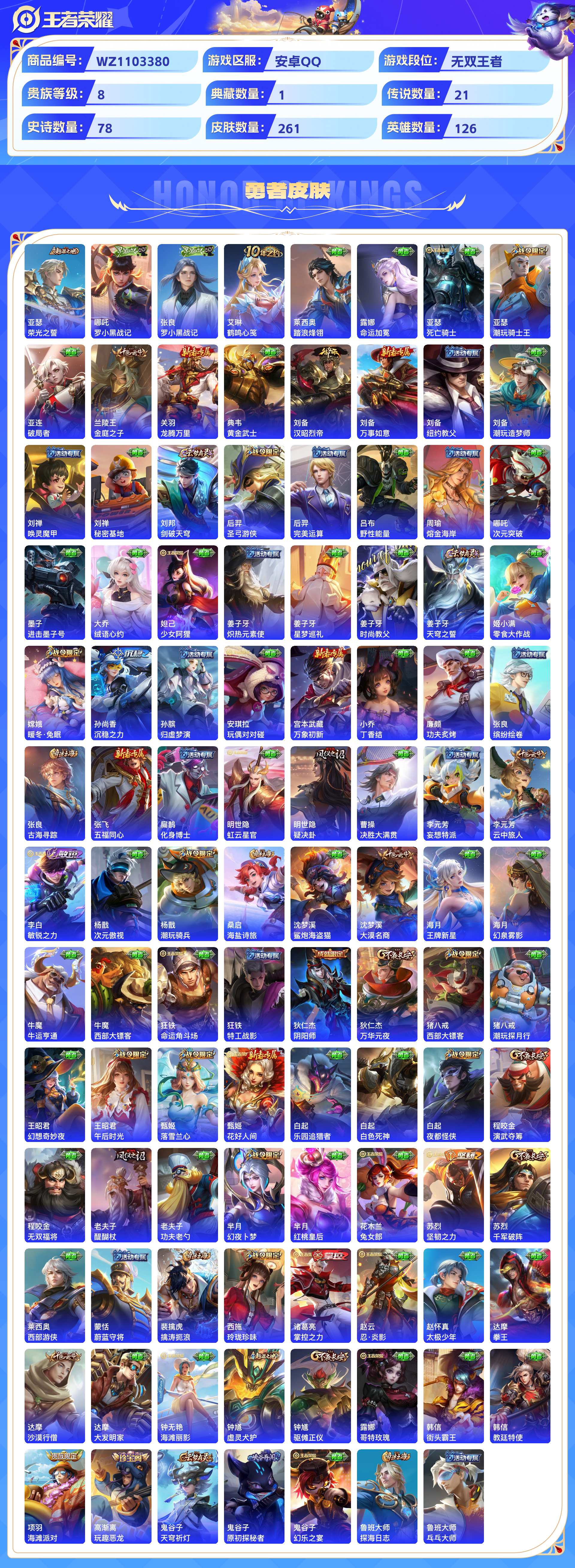 WZCMW428784王者荣耀账号详情图6