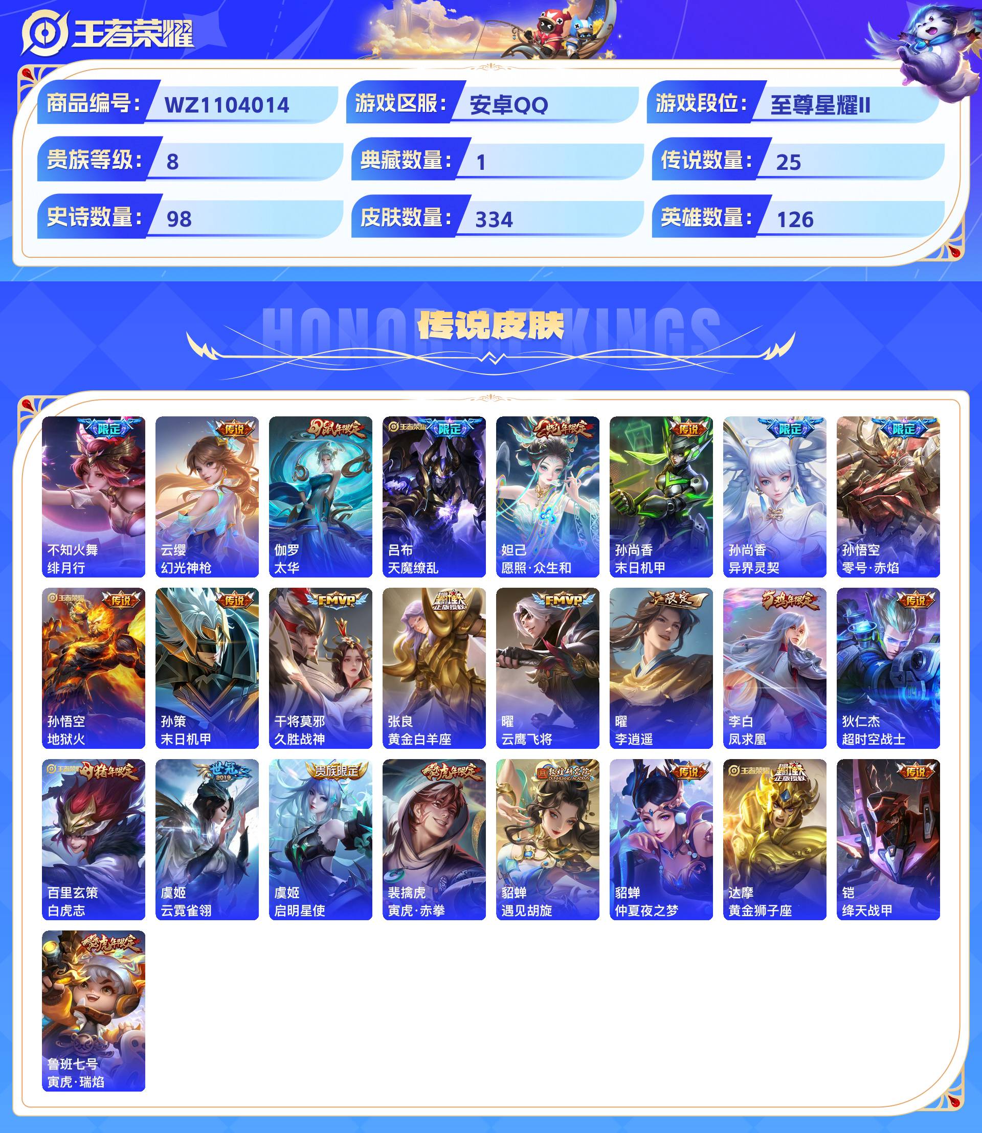 WZCMW428781王者荣耀账号详情图4