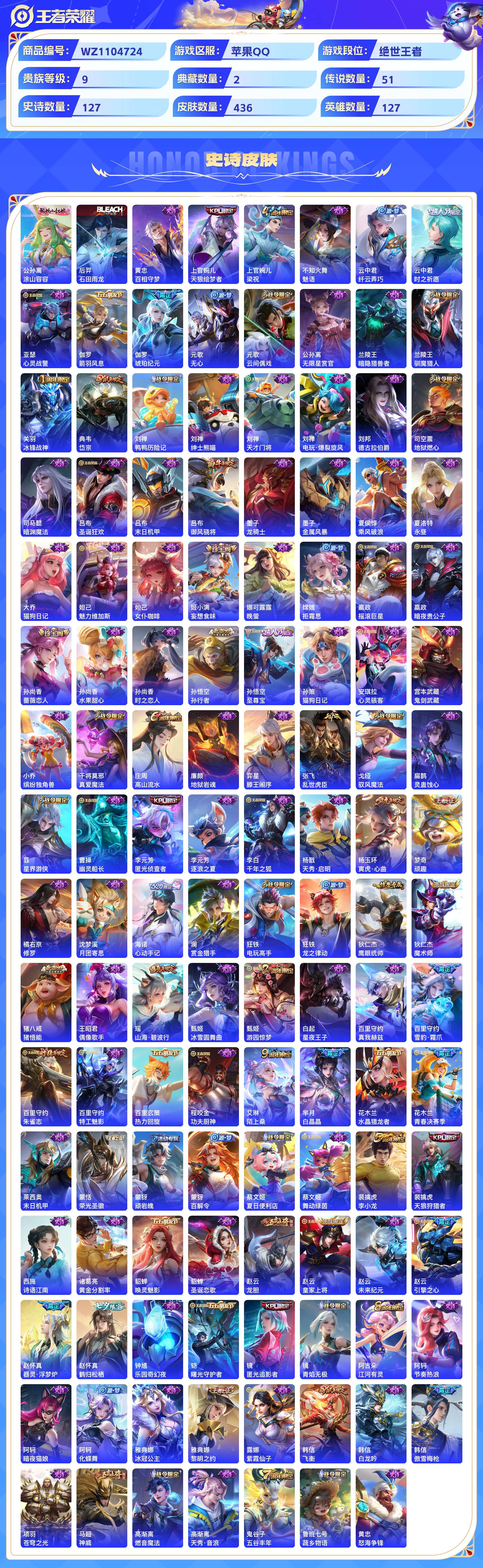 WZCMW430364王者荣耀账号详情图6