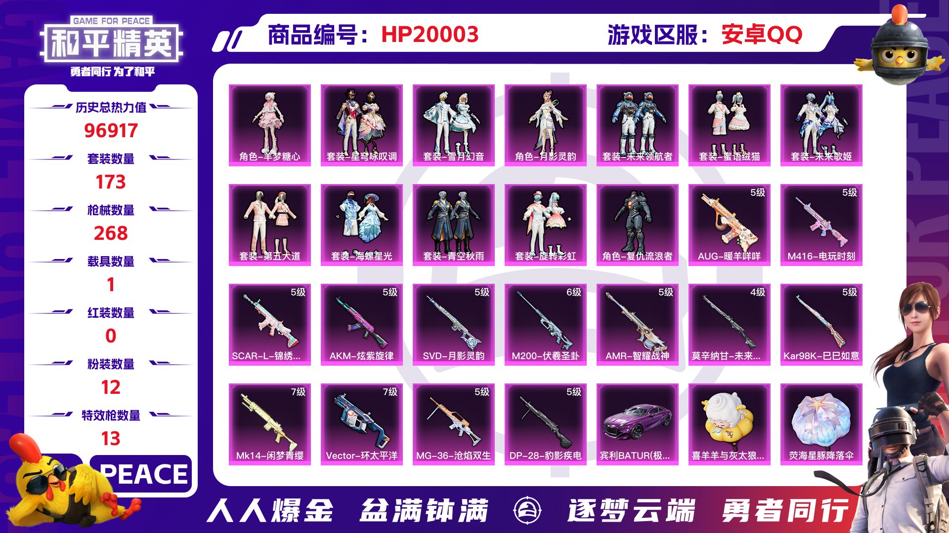 HPCMW416574和平精英账号详情图2