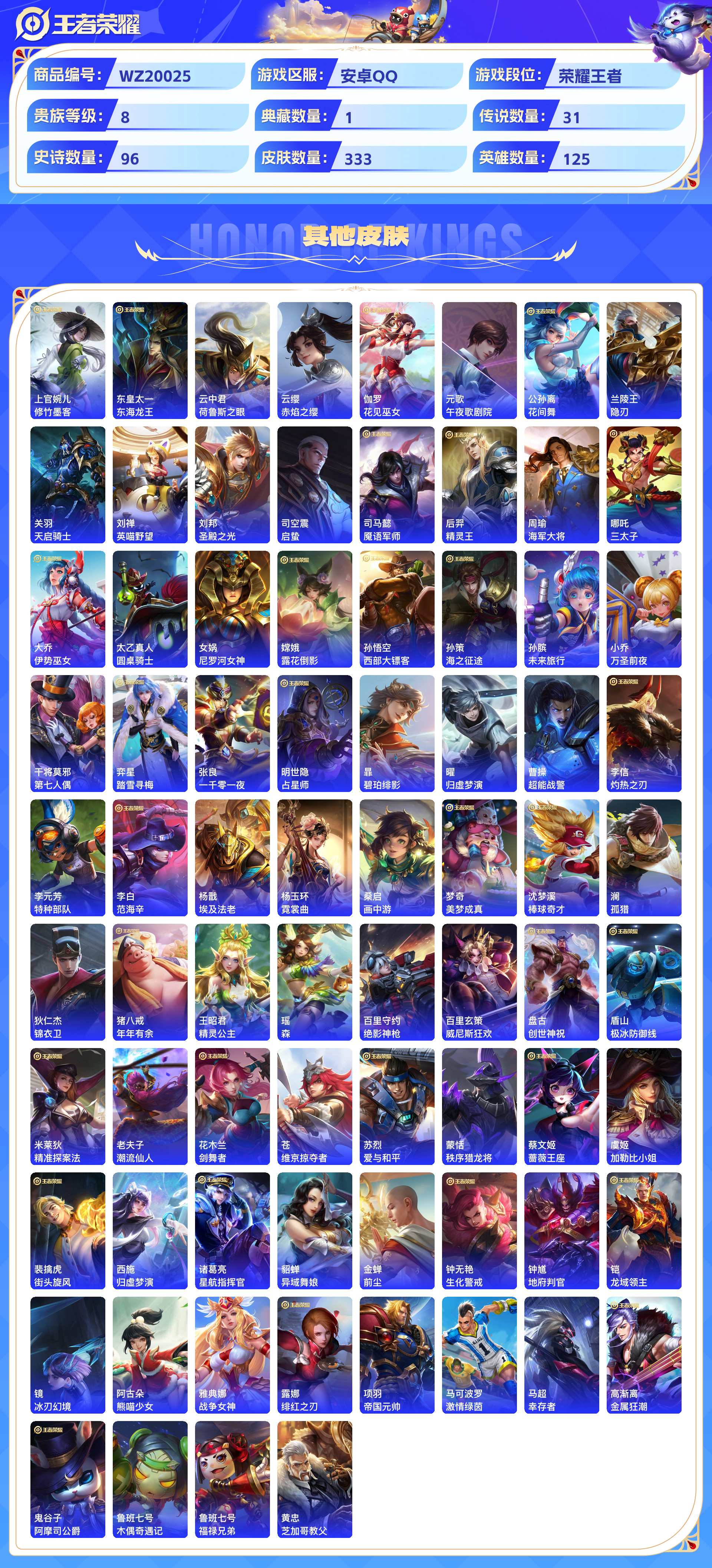 WZCMW428750王者荣耀账号详情图8