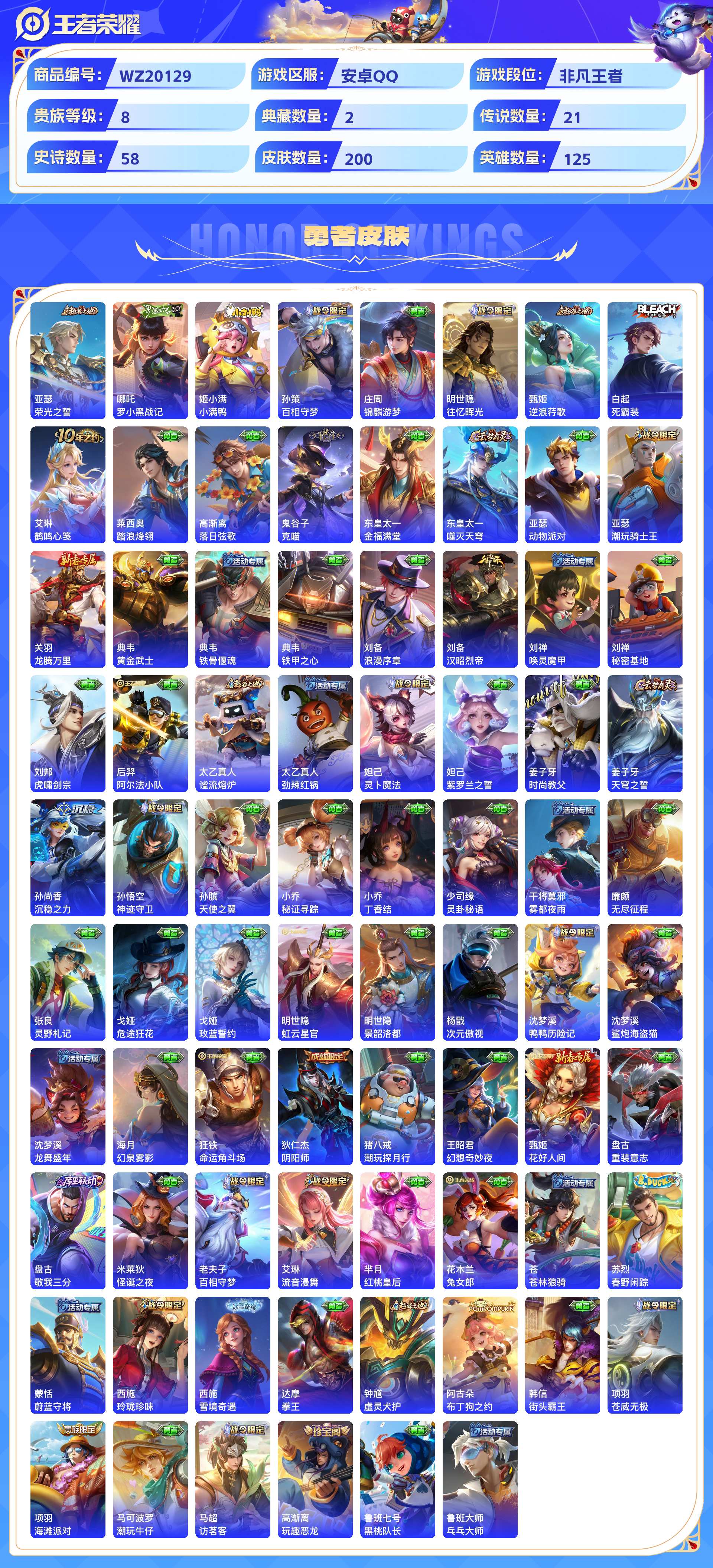 WZCMW429723王者荣耀账号详情图8