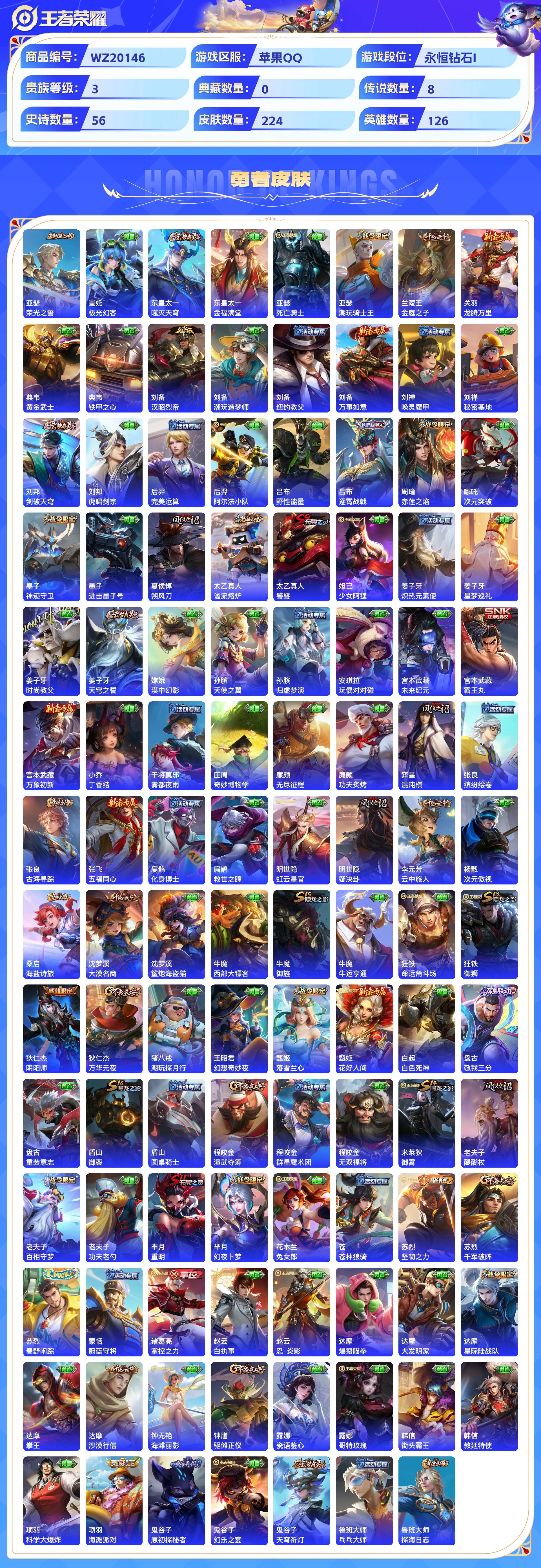 WZCMW430830王者荣耀账号详情图6