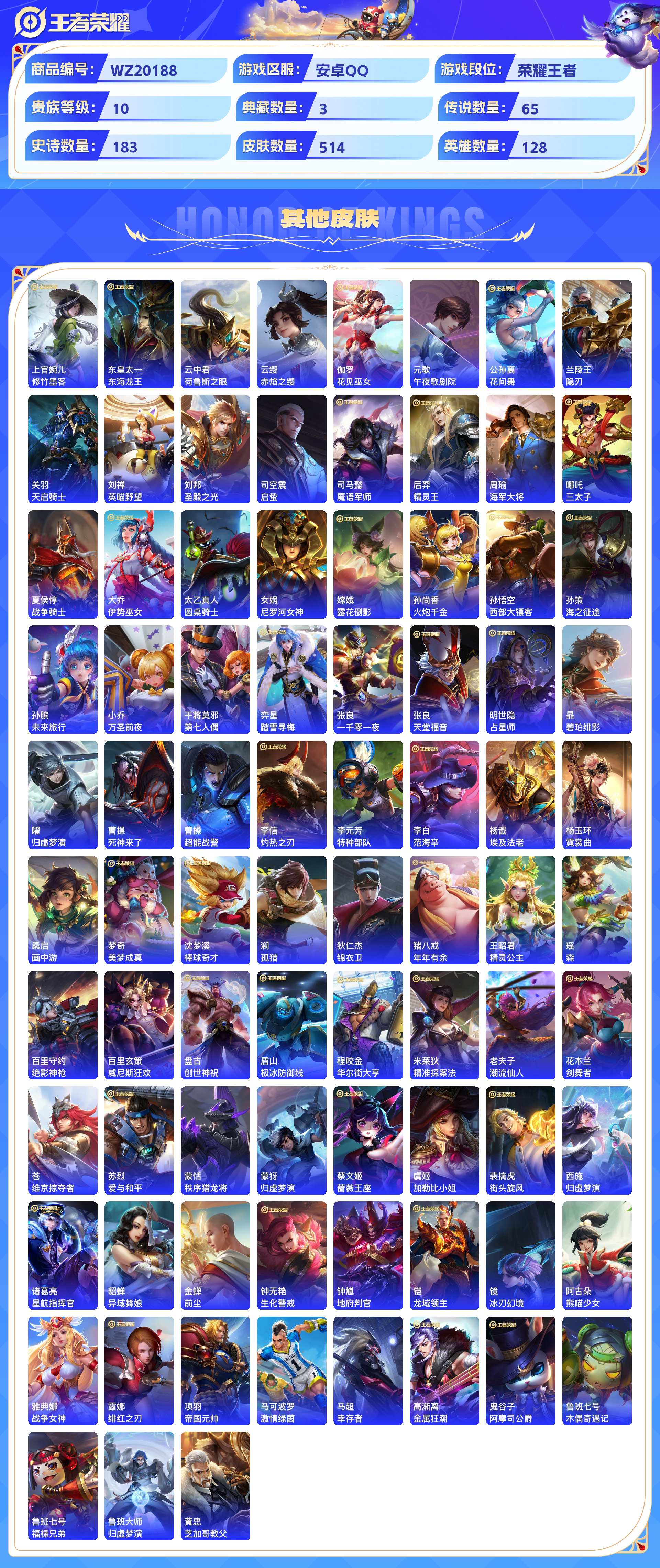 WZCMW436559王者荣耀账号详情图9