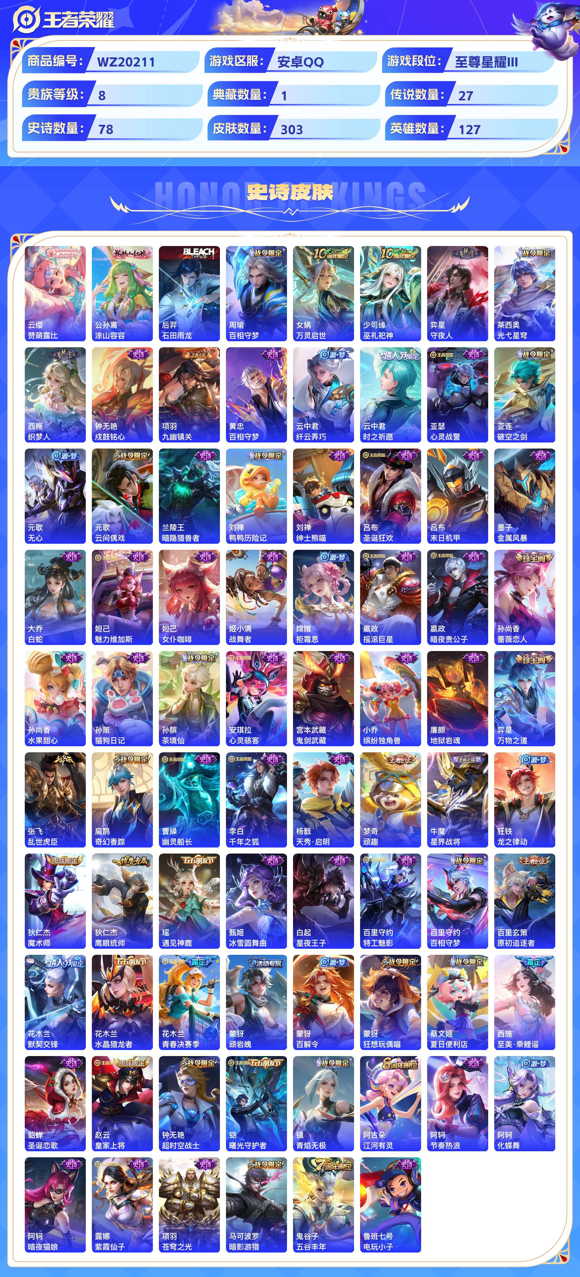 WZCMW441153王者荣耀账号详情图7