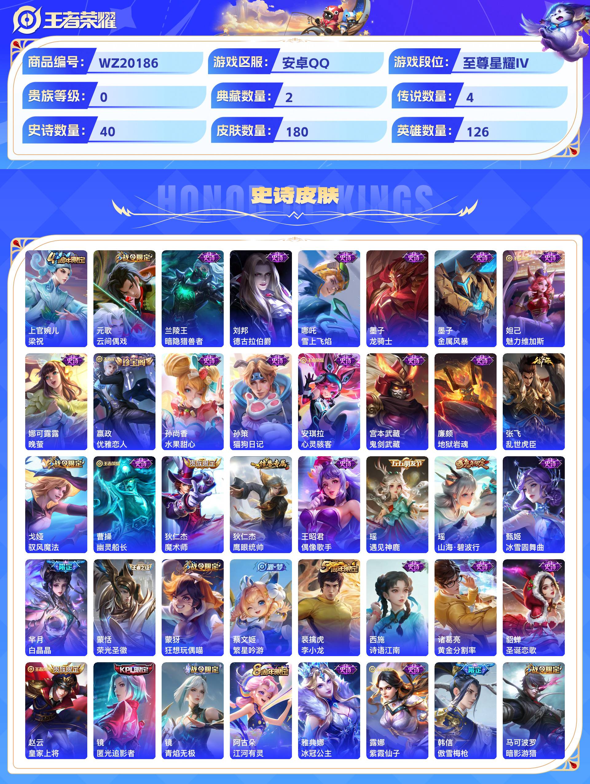 WZCMW436546王者荣耀账号详情图5