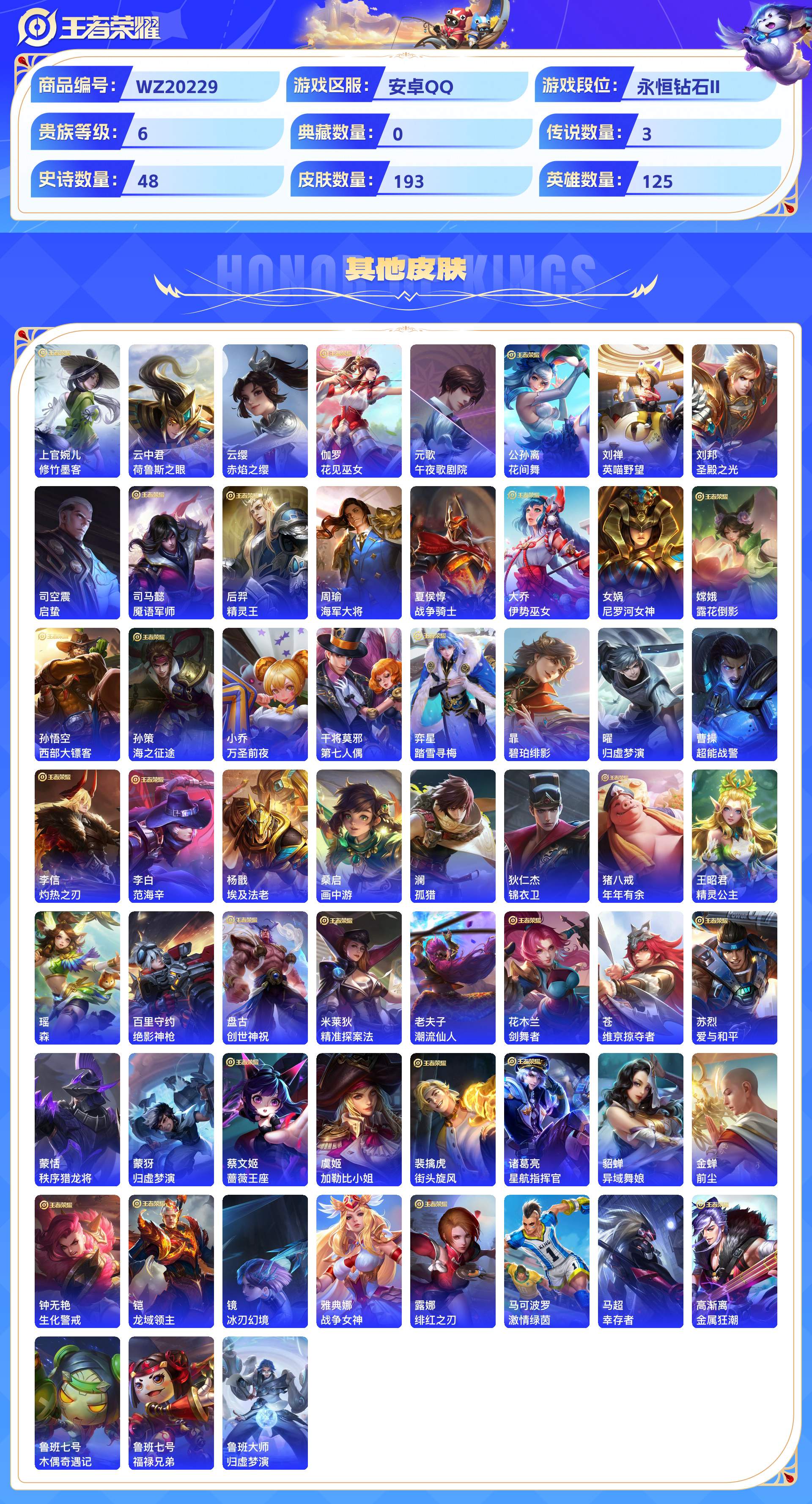 WZCMW441159王者荣耀账号详情图6