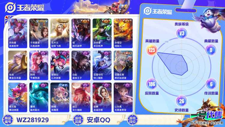 PX_2634453-【W6370】安卓QQ-有二次-贵3-125英雄-186皮肤-9传说-1星元-48限定-4按键-灵宝-10印记-950贵族积分-营地1793833129-热门皮肤-云缨